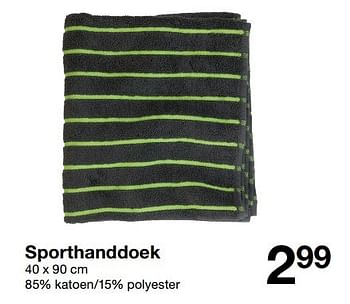 Aanbiedingen Sporthanddoek - Huismerk - Zeeman  - Geldig van 07/01/2017 tot 13/01/2017 bij Zeeman