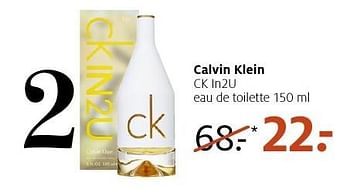 Aanbiedingen Calvin klein ck in2u eau de toilette - Calvin Klein - Geldig van 02/01/2017 tot 15/01/2017 bij Etos