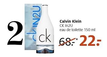 Aanbiedingen Calvin klein ck in2u eau de toilette - Calvin Klein - Geldig van 02/01/2017 tot 15/01/2017 bij Etos
