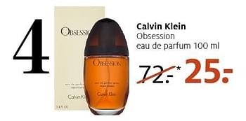 Aanbiedingen Calvin klein obsession eau de parfum - Calvin Klein - Geldig van 02/01/2017 tot 15/01/2017 bij Etos