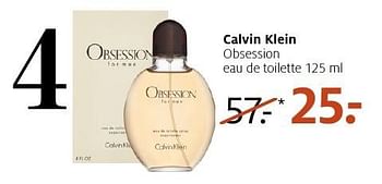 Aanbiedingen Calvin klein obsession eau de toilette - Calvin Klein - Geldig van 02/01/2017 tot 15/01/2017 bij Etos