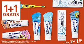 Aanbiedingen Prodent coolmint tandpasta - Prodent - Geldig van 02/01/2017 tot 15/01/2017 bij Etos