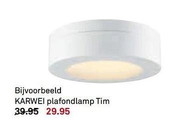 Aanbiedingen Karwei plafondlamp tim - Huismerk Karwei - Geldig van 02/01/2017 tot 15/01/2017 bij Karwei