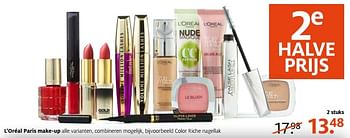 Aanbiedingen L`oréal paris make-up color riche nagellak - L'Oreal Paris - Geldig van 09/01/2017 tot 15/01/2017 bij Etos
