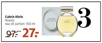 Aanbiedingen Calvin klein beauty eau de parfum 100 ml - Calvin Klein - Geldig van 09/01/2017 tot 15/01/2017 bij Etos
