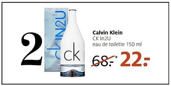 Aanbiedingen Calvin klein ck in2u eau de toilette 150 ml - Calvin Klein - Geldig van 09/01/2017 tot 15/01/2017 bij Etos