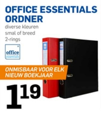 Aanbiedingen Office essentials ordner - Essentials - Geldig van 04/01/2017 tot 10/01/2017 bij Action