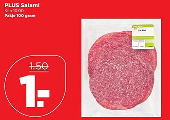 Aanbiedingen Plus salami - Huismerk - Plus - Geldig van 08/01/2017 tot 14/01/2017 bij Plus