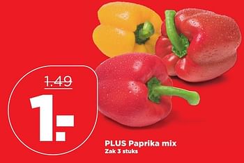 Aanbiedingen Plus paprika mix - Huismerk - Plus - Geldig van 08/01/2017 tot 14/01/2017 bij Plus