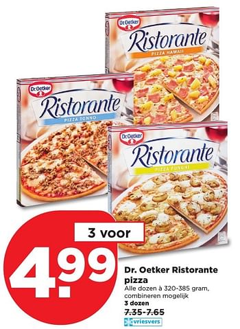 Aanbiedingen Dr. oetker ristorante pizza - Dr. Oetker - Geldig van 08/01/2017 tot 14/01/2017 bij Plus