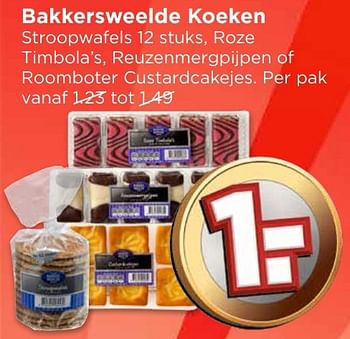 Aanbiedingen Bakkersweelde koeken - Bakkersweelde - Geldig van 08/01/2017 tot 14/01/2017 bij Vomar