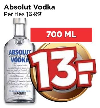 Aanbiedingen Absolut vodka - Absolut - Geldig van 08/01/2017 tot 14/01/2017 bij Vomar