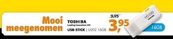 Aanbiedingen Toshiba usb-stick u202 16 gb - Toshiba - Geldig van 09/01/2017 tot 15/01/2017 bij Expert