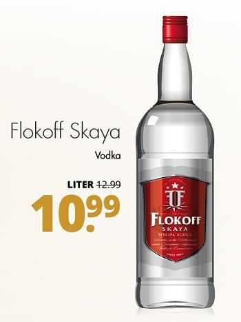 Aanbiedingen Flokoff skaya vodka - Flokoff - Geldig van 02/01/2017 tot 14/01/2017 bij Mitra
