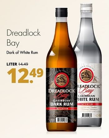 Aanbiedingen Dreadlock bay dark of white rum - Dreadlock Bay - Geldig van 02/01/2017 tot 14/01/2017 bij Mitra