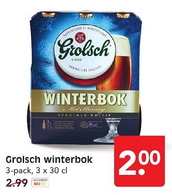Aanbiedingen Grolsch winterbok - Grolsch - Geldig van 12/01/2017 tot 14/01/2017 bij Em-té