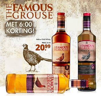 Aanbiedingen Mellow gold whisky - The Famous Grouse - Geldig van 02/01/2017 tot 14/01/2017 bij Mitra