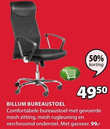 Aanbiedingen Billum bureaustoel - Huismerk - Jysk - Geldig van 02/01/2017 tot 15/01/2017 bij Jysk