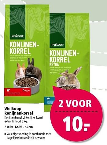 Aanbiedingen Welkoop konijnenkorrel - Huismerk - Welkoop - Geldig van 02/01/2017 tot 15/01/2017 bij Welkoop