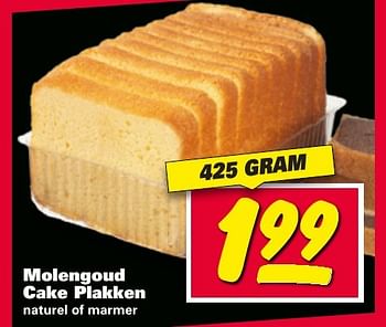 Aanbiedingen Molengoud cake plakken - Molengoud - Geldig van 09/01/2017 tot 15/01/2017 bij Nettorama