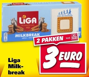 Aanbiedingen Liga milkbreak - Liga - Geldig van 09/01/2017 tot 15/01/2017 bij Nettorama