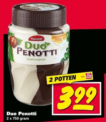 Aanbiedingen Duo penotti - Penotti - Geldig van 09/01/2017 tot 15/01/2017 bij Nettorama