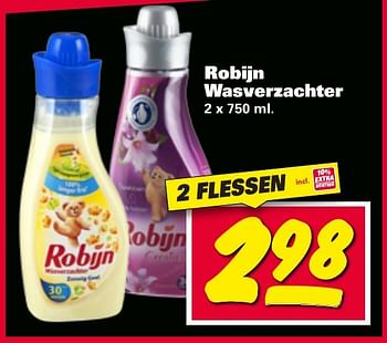 Aanbiedingen Robijn wasverzachter - Robijn - Geldig van 09/01/2017 tot 15/01/2017 bij Nettorama