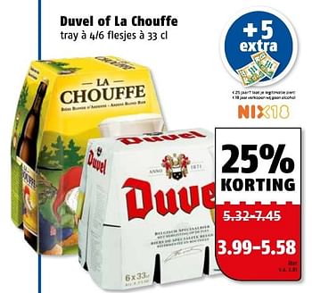 Aanbiedingen Duvel of la chouffe - Chouffe - Geldig van 09/01/2017 tot 15/01/2017 bij Poiesz