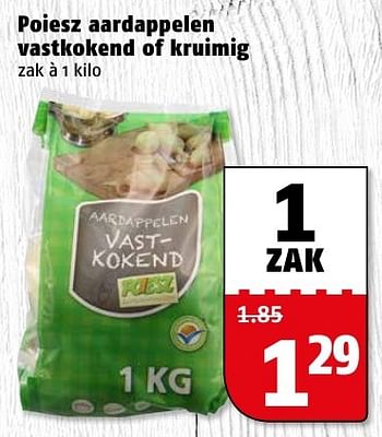 Aanbiedingen Poiesz aardappelen vastkokend of kruimig - Huismerk Poiesz - Geldig van 09/01/2017 tot 15/01/2017 bij Poiesz