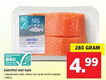 Aanbiedingen Zalmfilet met huid - Huismerk - Lidl - Geldig van 09/01/2017 tot 15/01/2017 bij Lidl
