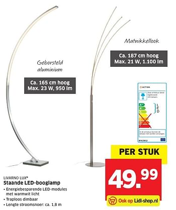 Aanbiedingen Staande led-booglamp - livarnolux - Geldig van 09/01/2017 tot 15/01/2017 bij Lidl