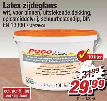 Aanbiedingen Latex zijdeglans - Huismerk - Poco - Geldig van 09/01/2017 tot 15/01/2017 bij Poco