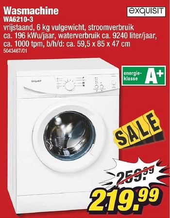 Aanbiedingen Exquisit wasmachine wa6210-3 - Exquisit - Geldig van 09/01/2017 tot 15/01/2017 bij Poco