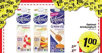 Aanbiedingen Optimel drinkyoghurt - Optimel - Geldig van 09/01/2017 tot 15/01/2017 bij Coop