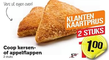 Aanbiedingen Coop kersenof appelflappen - Huismerk - Coop - Geldig van 09/01/2017 tot 15/01/2017 bij Coop