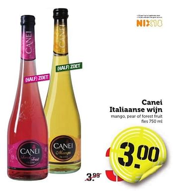 Aanbiedingen Canei italiaanse wijn - Witte wijnen - Geldig van 09/01/2017 tot 15/01/2017 bij Coop
