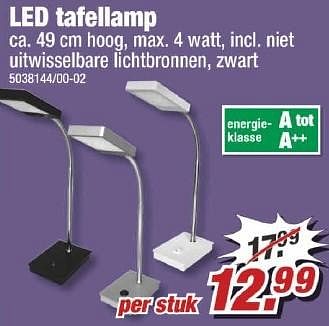Aanbiedingen Led tafellamp - Huismerk - Poco - Geldig van 09/01/2017 tot 15/01/2017 bij Poco