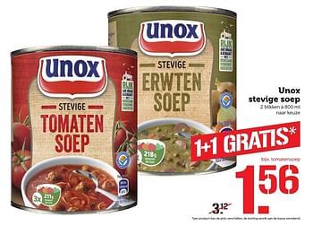 Aanbiedingen Unox stevige soep - Unox - Geldig van 09/01/2017 tot 15/01/2017 bij Coop