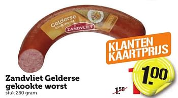 Aanbiedingen Zandvliet gelderse gekookte worst - Zandvliet - Geldig van 09/01/2017 tot 15/01/2017 bij Coop