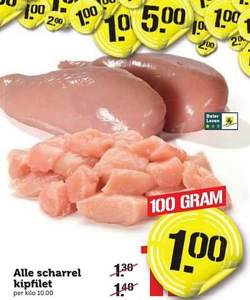 Aanbiedingen Alle scharrel 00 kipfilet - Huismerk - Coop - Geldig van 09/01/2017 tot 15/01/2017 bij Coop