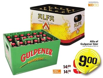 Aanbiedingen Alfa of gulpener bier - Huismerk - Coop - Geldig van 09/01/2017 tot 15/01/2017 bij Coop
