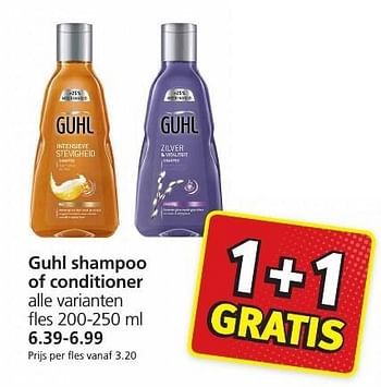Aanbiedingen Guhl shampoo of conditioner - Guhl - Geldig van 09/01/2017 tot 15/01/2017 bij Jan Linders