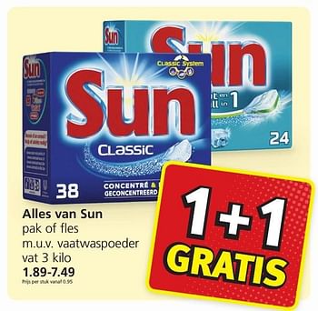 Aanbiedingen Alles van sun - Sun - Geldig van 09/01/2017 tot 15/01/2017 bij Jan Linders