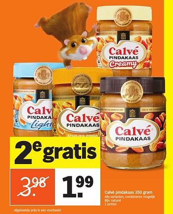 Aanbiedingen Calvé pindakaas - Calve - Geldig van 09/01/2017 tot 15/01/2017 bij Albert Heijn