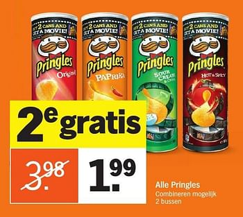 Aanbiedingen Alle pringles - Pringles - Geldig van 09/01/2017 tot 15/01/2017 bij Albert Heijn