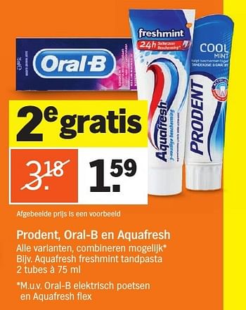 Aanbiedingen Aquafresh freshmint tandpasta - Aquafresh - Geldig van 09/01/2017 tot 15/01/2017 bij Albert Heijn