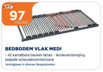 Aanbiedingen Bedbodem vlak medi - Huismerk - TotaalBed - Geldig van 09/01/2017 tot 15/01/2017 bij TotaalBed