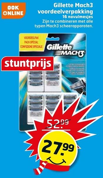 Aanbiedingen Gillette mach3 voordeelverpakking - Gillette - Geldig van 10/01/2017 tot 15/01/2017 bij Trekpleister