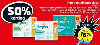 Aanbiedingen Pampers billendoekjes - Pampers - Geldig van 10/01/2017 tot 15/01/2017 bij Trekpleister