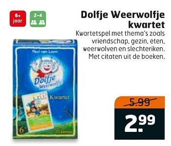 Aanbiedingen Dolfje weerwolfje kwartet - Huismerk - Trekpleister - Geldig van 10/01/2017 tot 15/01/2017 bij Trekpleister